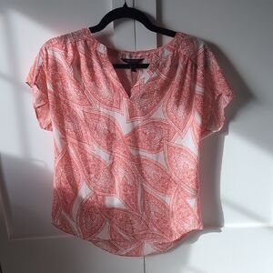 Banana Republic Red Paisley Blouse